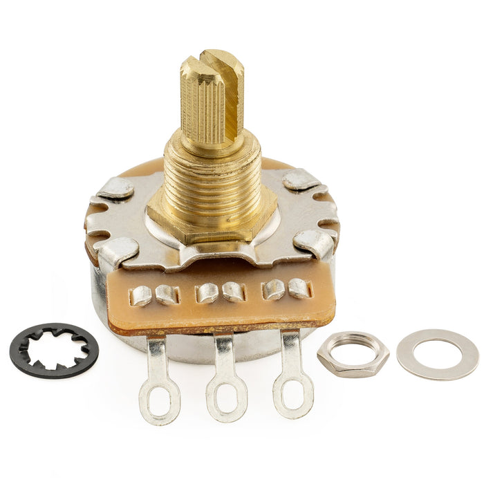 Musiclily Pro HD A1M Pot Brass Short Split Shaft 1/4 Inch Audio Taper Potentiometer for Electric Guitar Bass