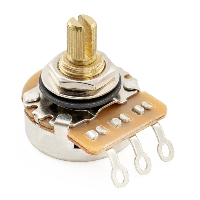 Musiclily Pro HD A1M Pot Brass Short Split Shaft 1/4 Inch Audio Taper Potentiometer for Electric Guitar Bass