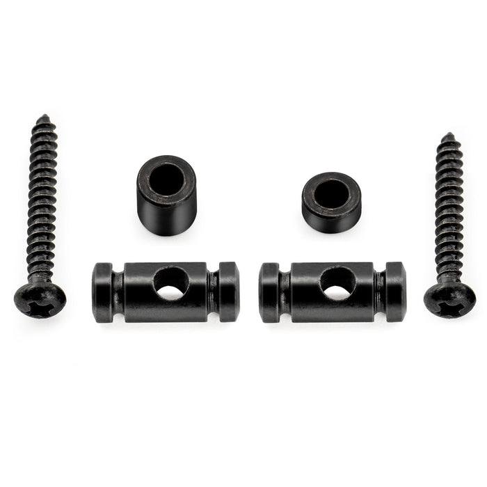 Musiclily Pro Steel Barrel Style String Guides Trees Retainers for Electric Guitar, Black (Set of 2)