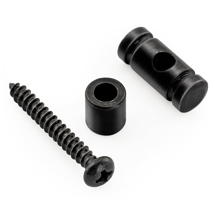 Musiclily Pro Steel Barrel Style String Guides Trees Retainers for Electric Guitar, Black (Set of 2)