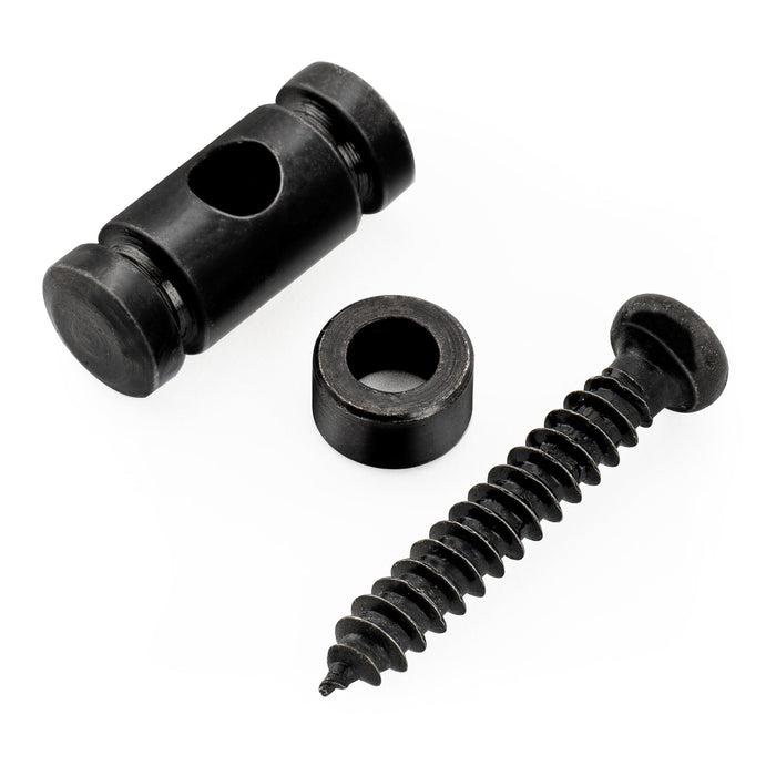 Musiclily Pro Steel Barrel Style String Guides Trees Retainers for Electric Guitar, Black (Set of 2)