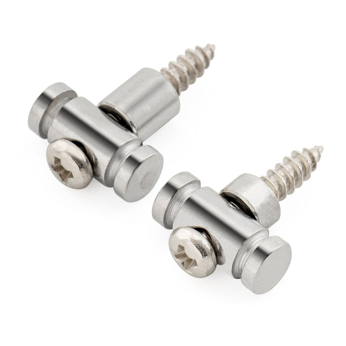 Musiclily Pro Guías de Cuerdas Tipo Barril de Acero para Guitarra Eléctrica, Negro (Juego de 2)