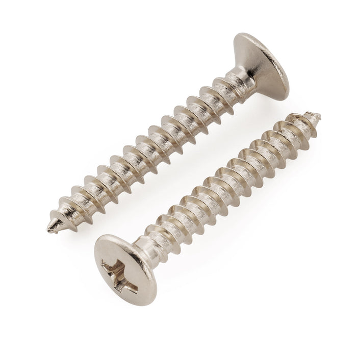 Musiclily Ultra 4x28mm Acciaio Inossidabile Viti a Testa Piana Stile Epi per Montaggio dei Pulsanti delle Cinghie, Nero (Set di 10)