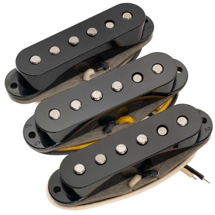 Musiclily Pro ST-TX スタッガードアルニコ5 シングルコイルネック/ミドル/ブリッジピックアップセット Stratスタイル エレキギター用