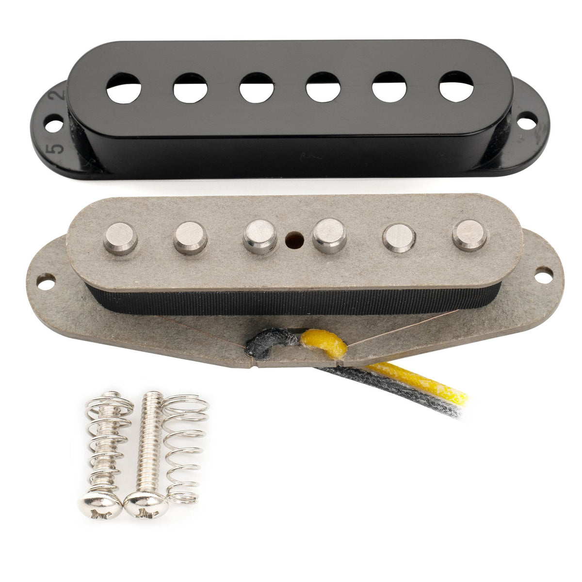Musiclily Pro ST-TX Staffelte Alnico 5 Single-Coil Mitteltonabnehmer für Strat-Style E-Gitarre