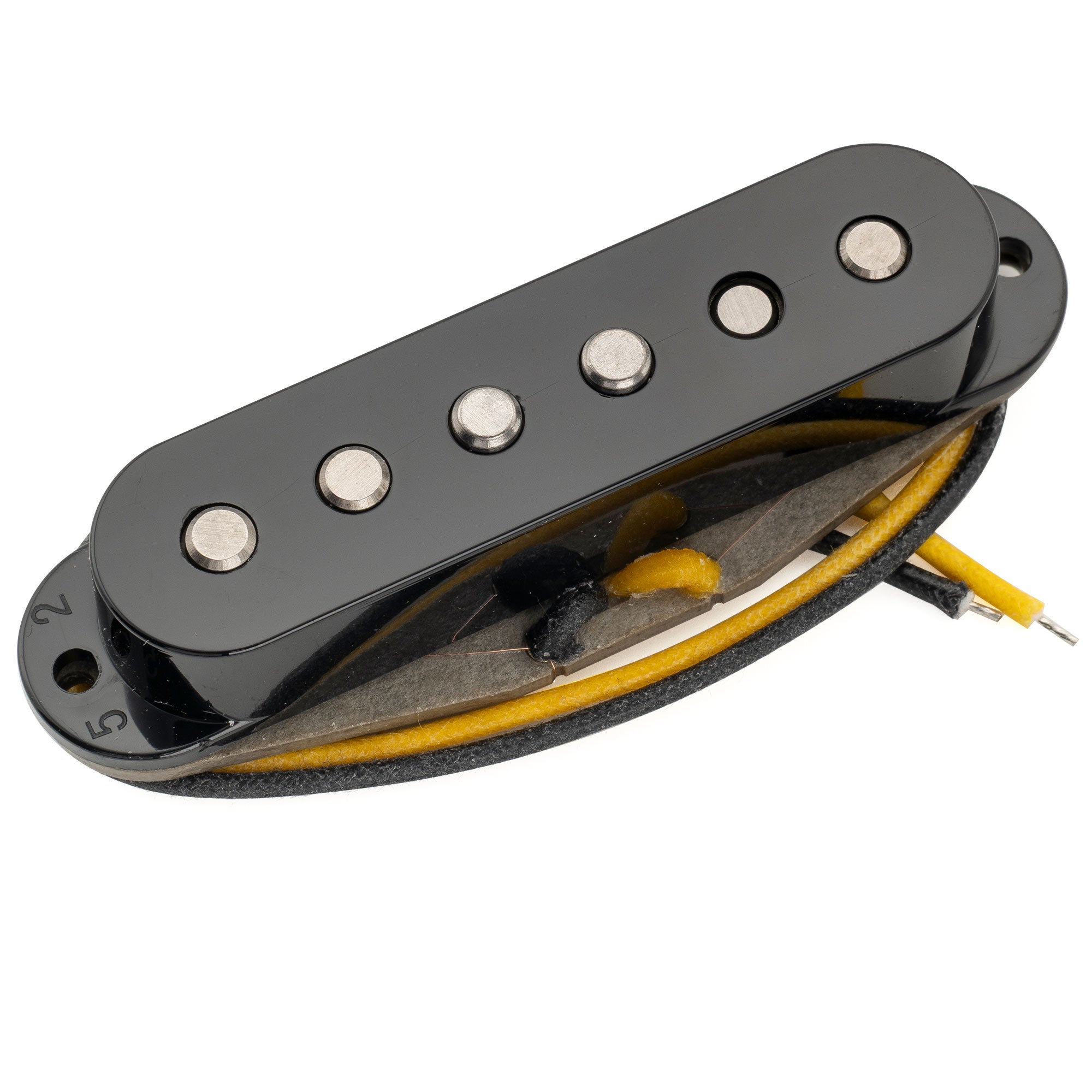 Musiclily Pro ST-TX Staffelte Alnico 5 Single-Coil Mitteltonabnehmer für Strat-Style E-Gitarre