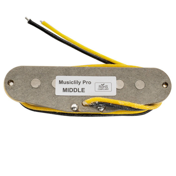 Musiclily Pro ST-TX スタッガードアルニコ5 シングルコイルミドルピックアップ Stratスタイル エレキギター用