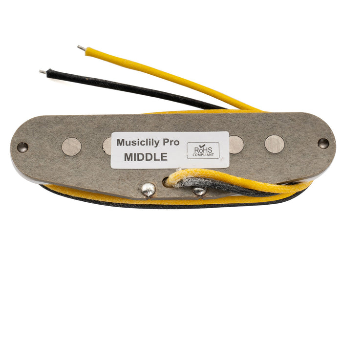 Musiclily Pro ST-TX スタッガードアルニコ5 シングルコイルミドルピックアップ Stratスタイル エレキギター用