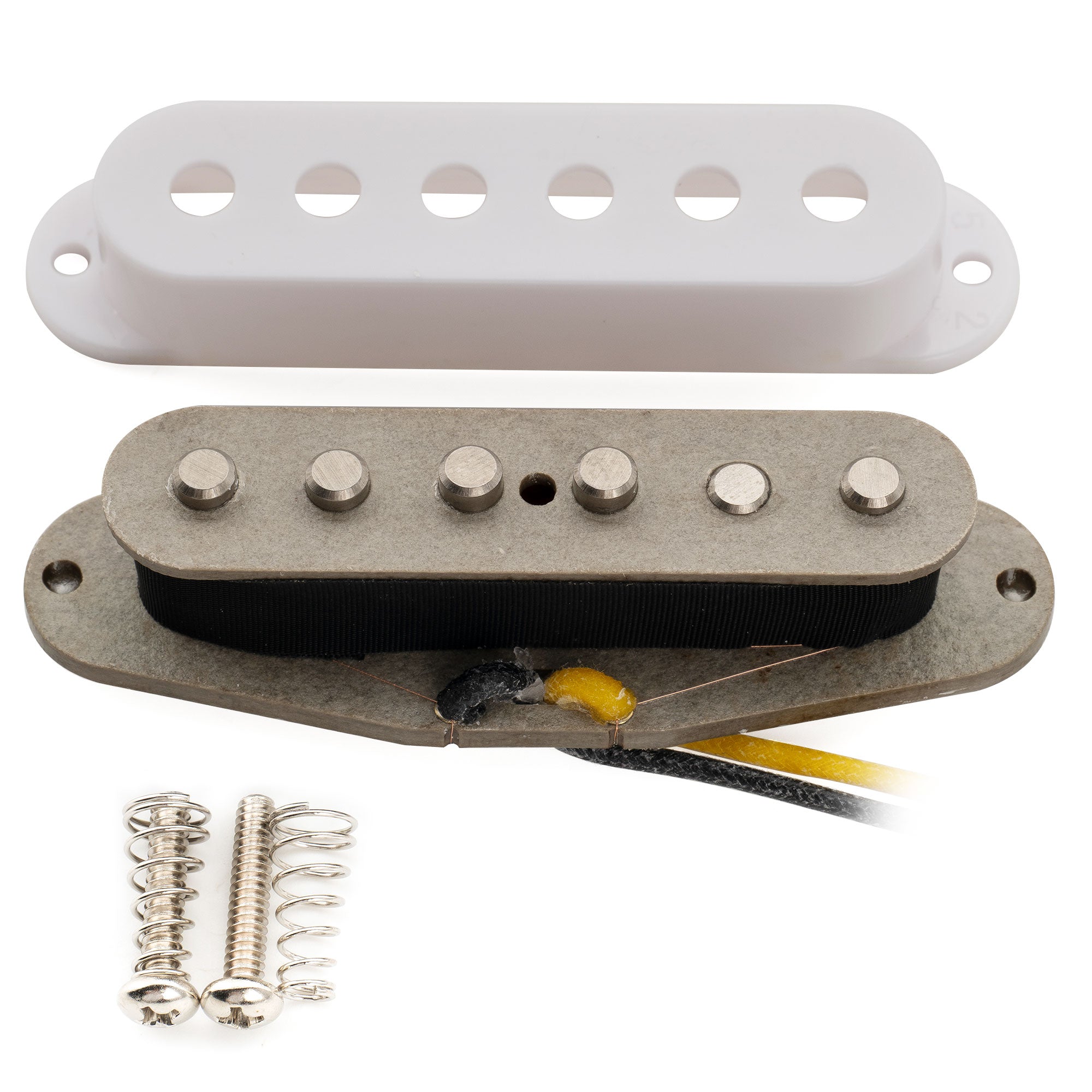 Musiclily Pro ST-TX Staffelte Alnico 5 Single-Coil Mitteltonabnehmer für Strat-Style E-Gitarre