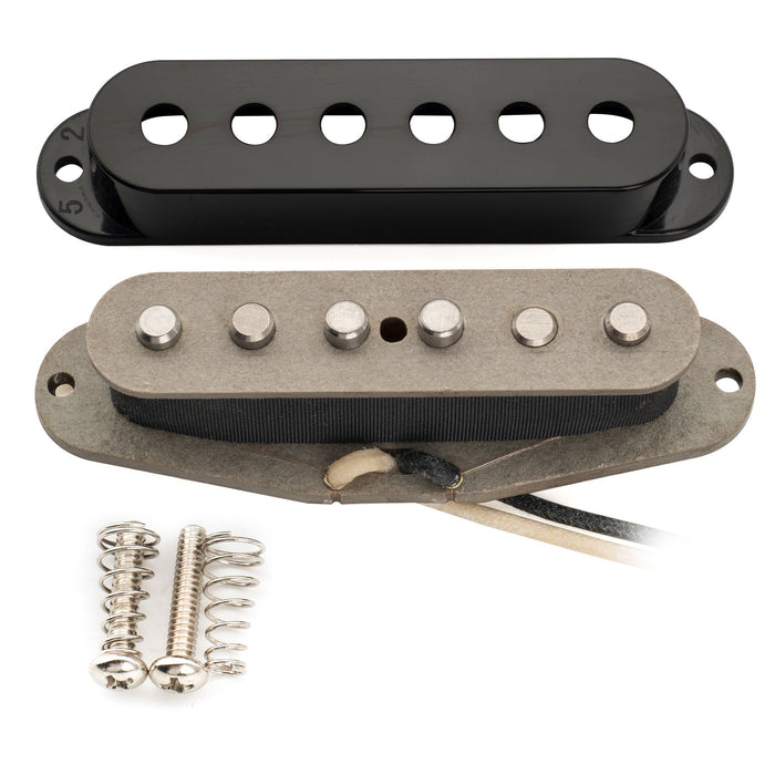 Musiclily Pro ST-TX スタッガード Alnico 5 シングルコイル ブリッジピックアップ for Strat スタイル エレキギター