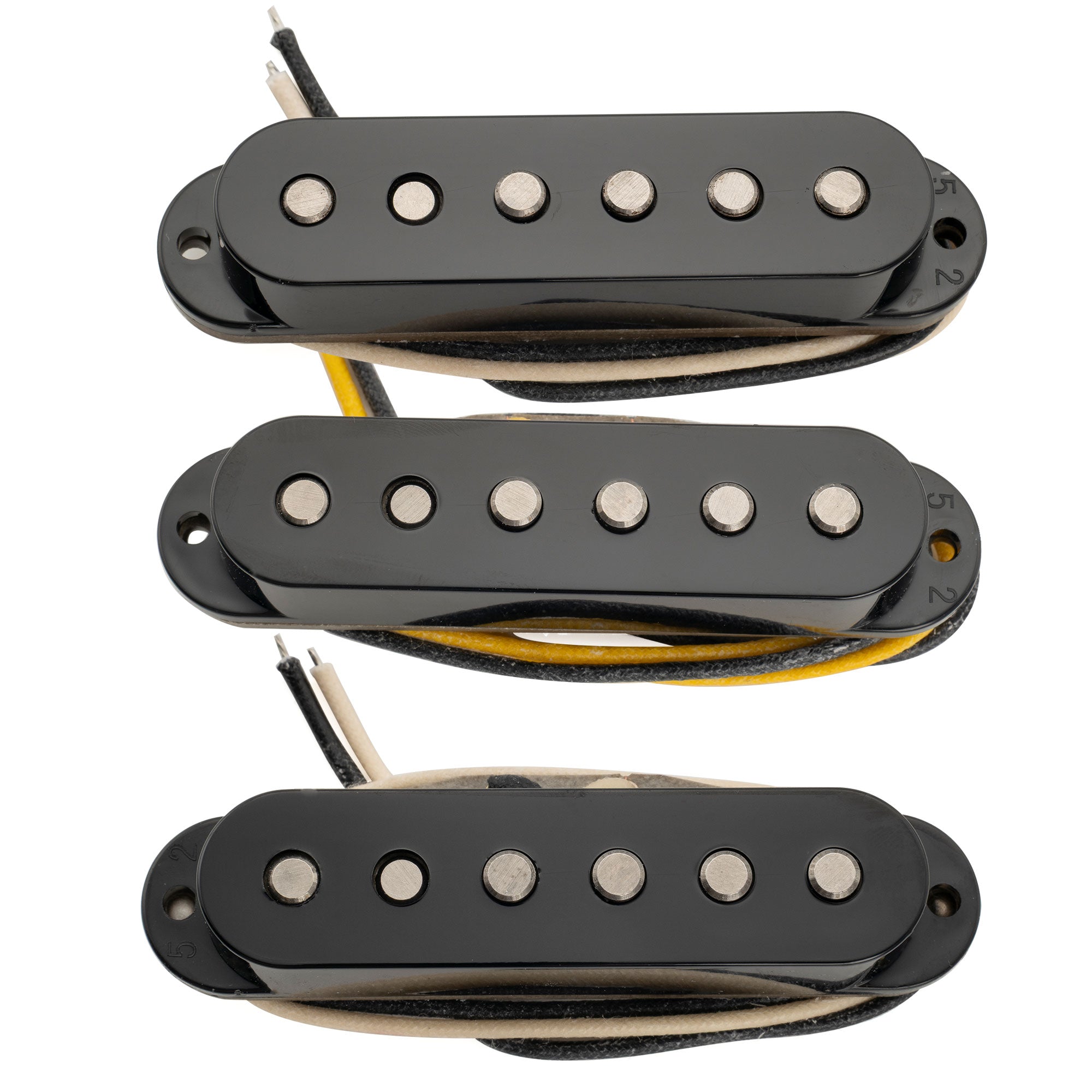 Musiclily Pro ST-FAT50S Staffelte Alnico 5 Single-Coil Hals-, Mittel- und Stegtonabnehmer Set für Strat-Style E-Gitarre