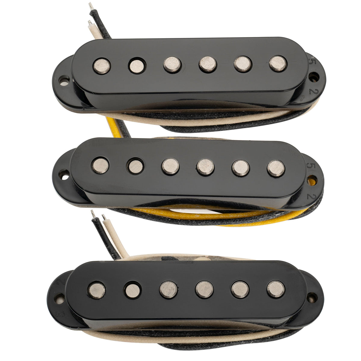 Musiclily Pro ST-FAT50S Staffelte Alnico 5 Single-Coil Hals-, Mittel- und Stegtonabnehmer Set für Strat-Style E-Gitarre