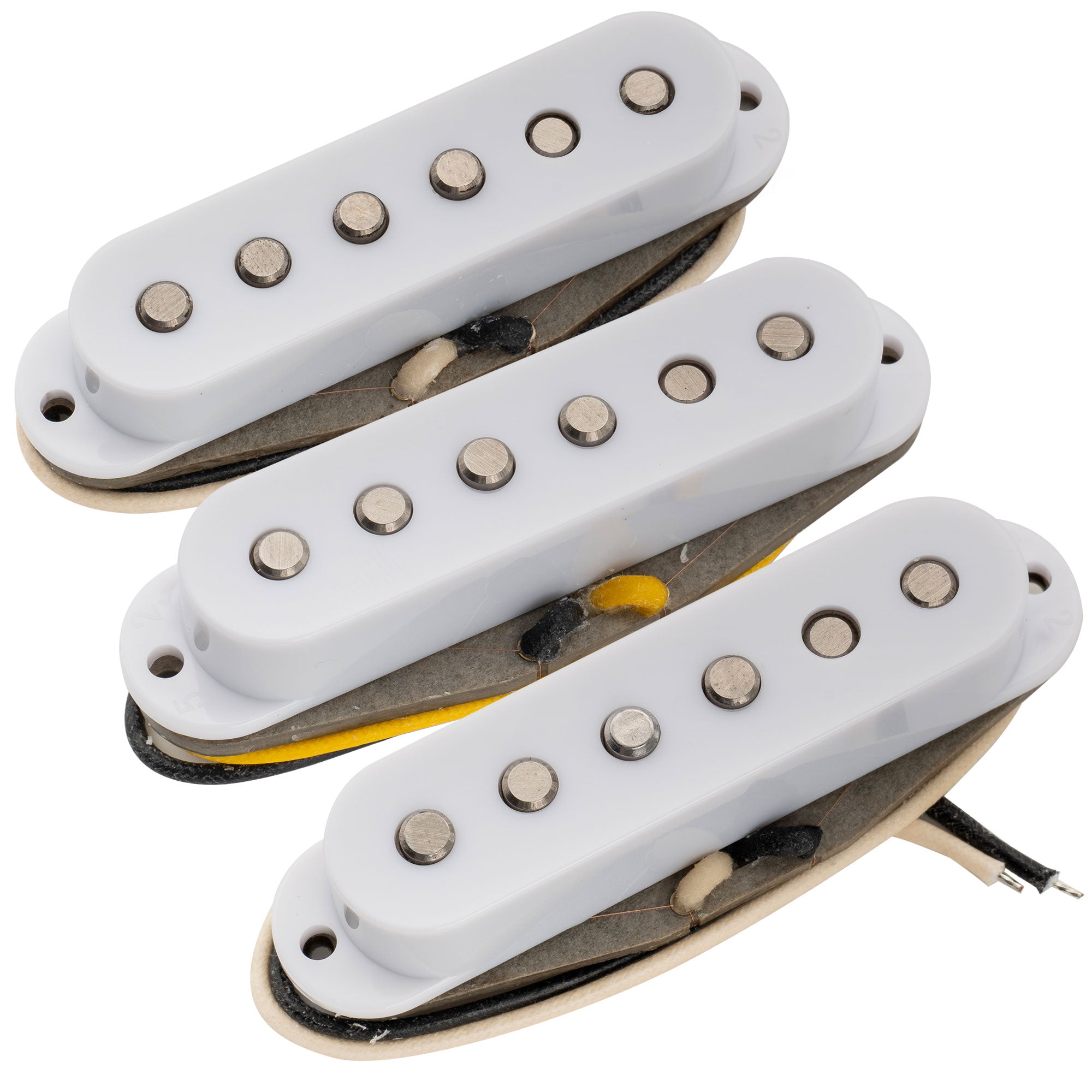Musiclily Pro ST-FAT50S Staffelte Alnico 5 Single-Coil Hals-, Mittel- und Stegtonabnehmer Set für Strat-Style E-Gitarre