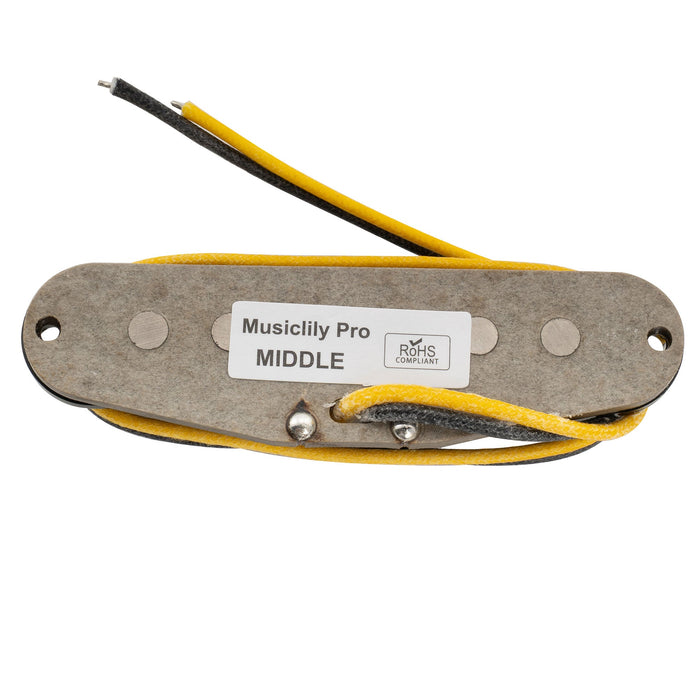 Musiclily Pro ST-FAT50S スタッガード Alnico 5 シングルコイル ミドルピックアップ for Strat スタイル エレキギター