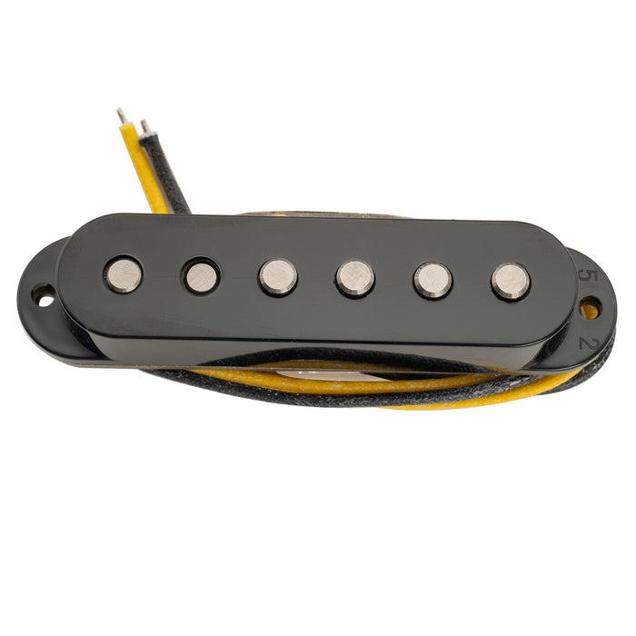 Musiclily Pro ST-FAT50S スタッガード Alnico 5 シングルコイル ミドルピックアップ for Strat スタイル エレキギター