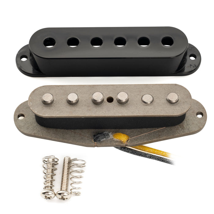 Musiclily Pro ST-FAT50S スタッガード Alnico 5 シングルコイル ミドルピックアップ for Strat スタイル エレキギター