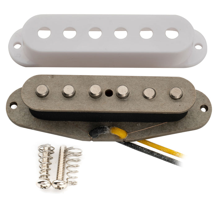 Musiclily Pro ST-FAT50S スタッガード Alnico 5 シングルコイル ミドルピックアップ for Strat スタイル エレキギター