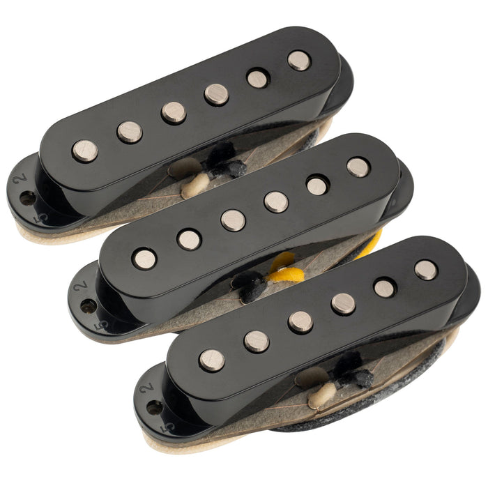 Musiclily Pro ST-FAT60S スタッガードアルニコ2 シングルコイルネック/ミドル/ブリッジピックアップセット Stratスタイル エレキギター用