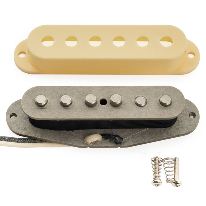 Musiclily Pro ST-FAT60S スタッガードアルニコ2 シングルコイルネックピックアップ Stratスタイル エレキギター用