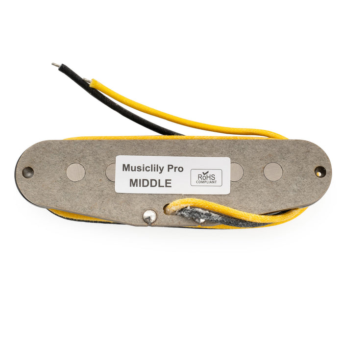 Musiclily Pro ST-FAT60S スタッガードアルニコ2 シングルコイルミドルピックアップ Stratスタイル エレキギター用