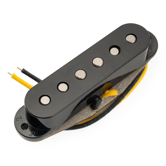 Musiclily Pro ST-FAT60S スタッガードアルニコ2 シングルコイルミドルピックアップ Stratスタイル エレキギター用