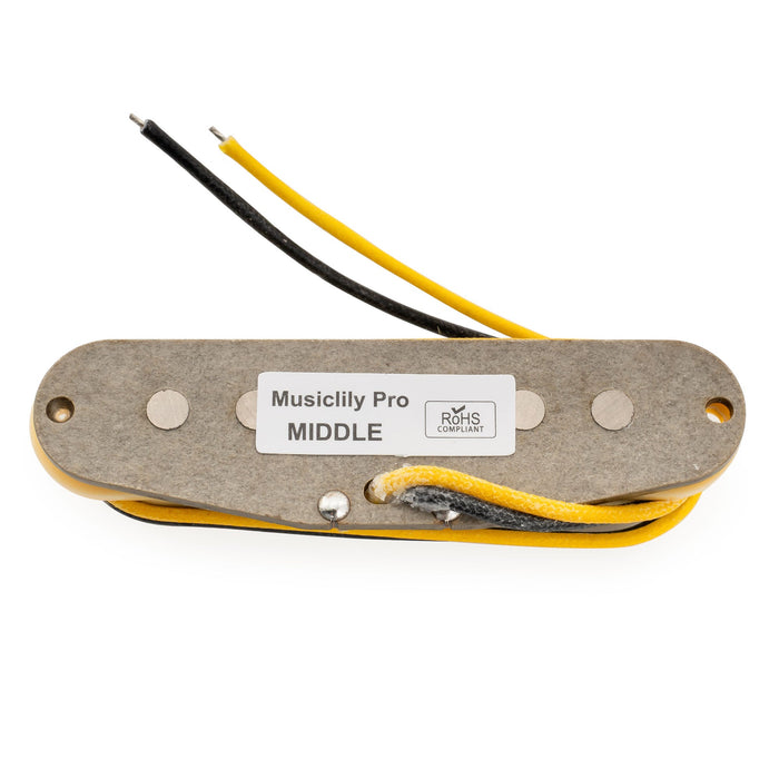 Musiclily Pro ST-FAT60S スタッガードアルニコ2 シングルコイルミドルピックアップ Stratスタイル エレキギター用