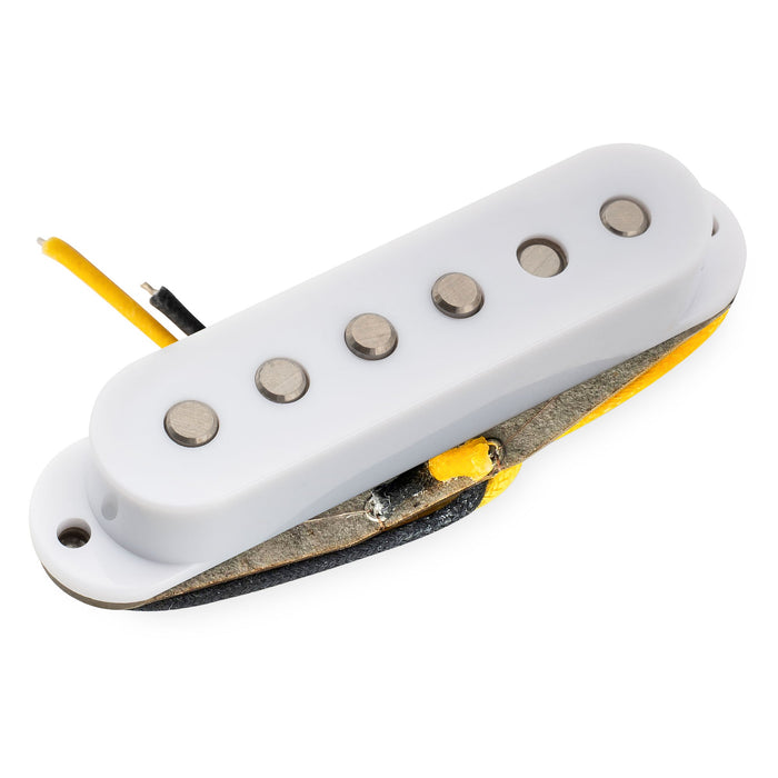 Musiclily Pro ST-FAT60S スタッガードアルニコ2 シングルコイルミドルピックアップ Stratスタイル エレキギター用