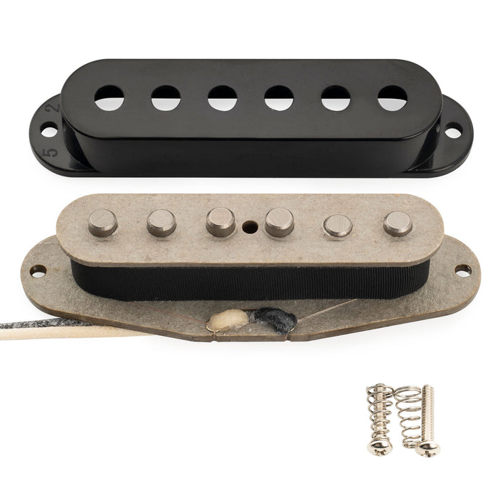 Musiclily Pro ST-FAT60S スタッガードアルニコ2 シングルコイルブリッジピックアップ Stratスタイル エレキギター用
