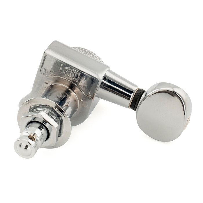 Musiclily Pro R18K 単体 18:1比 完全密封式ロック付きマシンヘッド トレブルサイド チューナー チューニングペグキー ヴィンテージオーバルボタン 45度ネジ Strat Teleスタイルエレキギター用