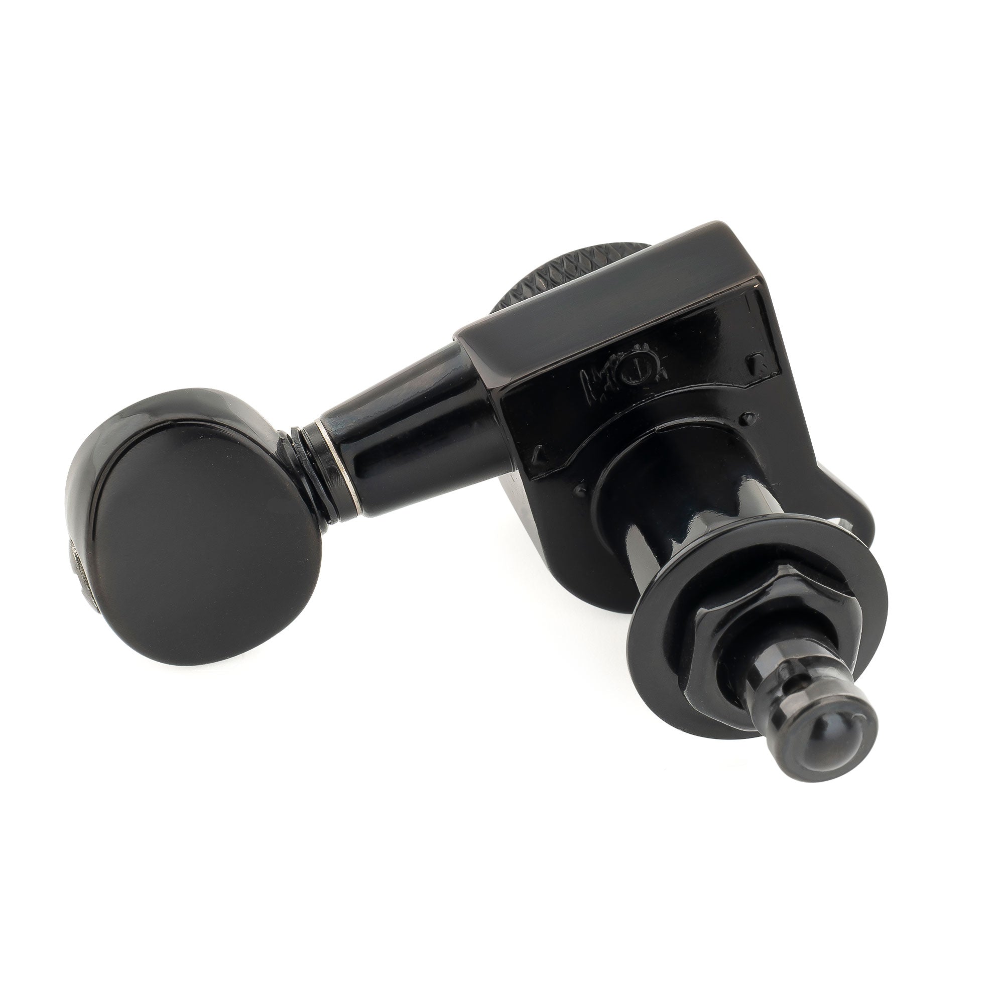 Musiclily Pro R18K 6-in-line 18:1 Ratio Full Sealed Locking Machine Heads Tuners Tuning Pegs Keys with Vintage Oval Button 45 Degree Screw for Strat Tele Style Electric Guitar Musiclily Pro
