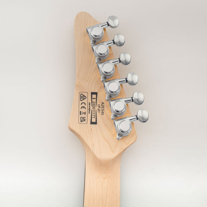 ミュージックリリー プロ R18K シングル 18:1比 完全密封 ロッキングマシンヘッド ベースサイド チューナー チューニングペグキー ヴィンテージオーバルボタン 45度ネジ ストラト/テレキャスター スタイル エレキギター用