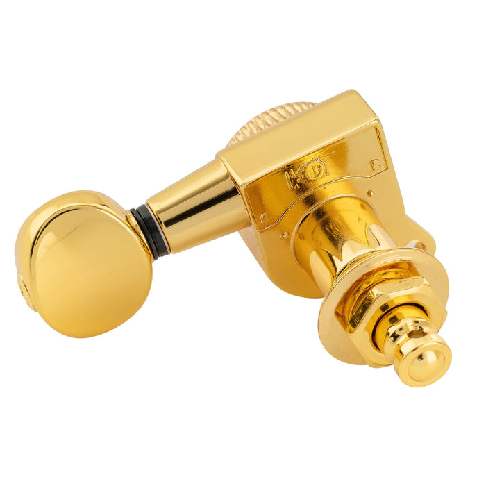 Musiclily Pro R18K 6-in-line 18:1比 完全密封式ロック付きマシンヘッド チューナー チューニングペグキー ヴィンテージオーバルボタン 45度ネジ Strat Teleスタイルエレキギター用