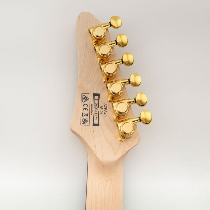 ミュージックリリー プロ R18K シングル 18:1比 完全密封 ロッキングマシンヘッド ベースサイド チューナー チューニングペグキー ヴィンテージオーバルボタン 45度ネジ ストラト/テレキャスター スタイル エレキギター用