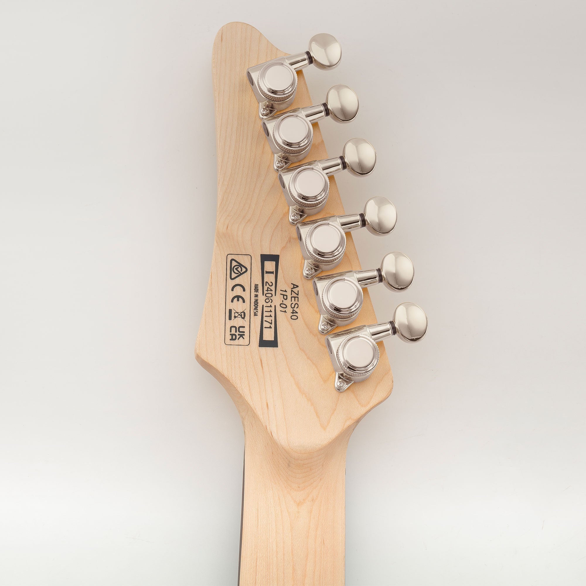 Musiclily Pro R18K-02 6-в-ряд 18:1 соотношение, полностью запечатанные блокирующие машинки, колки с винтами под винтажную овальную кнопку и наклоном 45° для электрогитары в стиле Strat или Tele