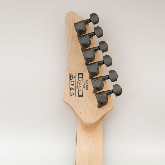 Musiclily Pro Single 18:1 Ratio Full Sealed Locking Machine Head Bass Side Tuner Tuning Peg Key with Hex Button 45 Degree Screw for Strat Tele Style Electric Guitar