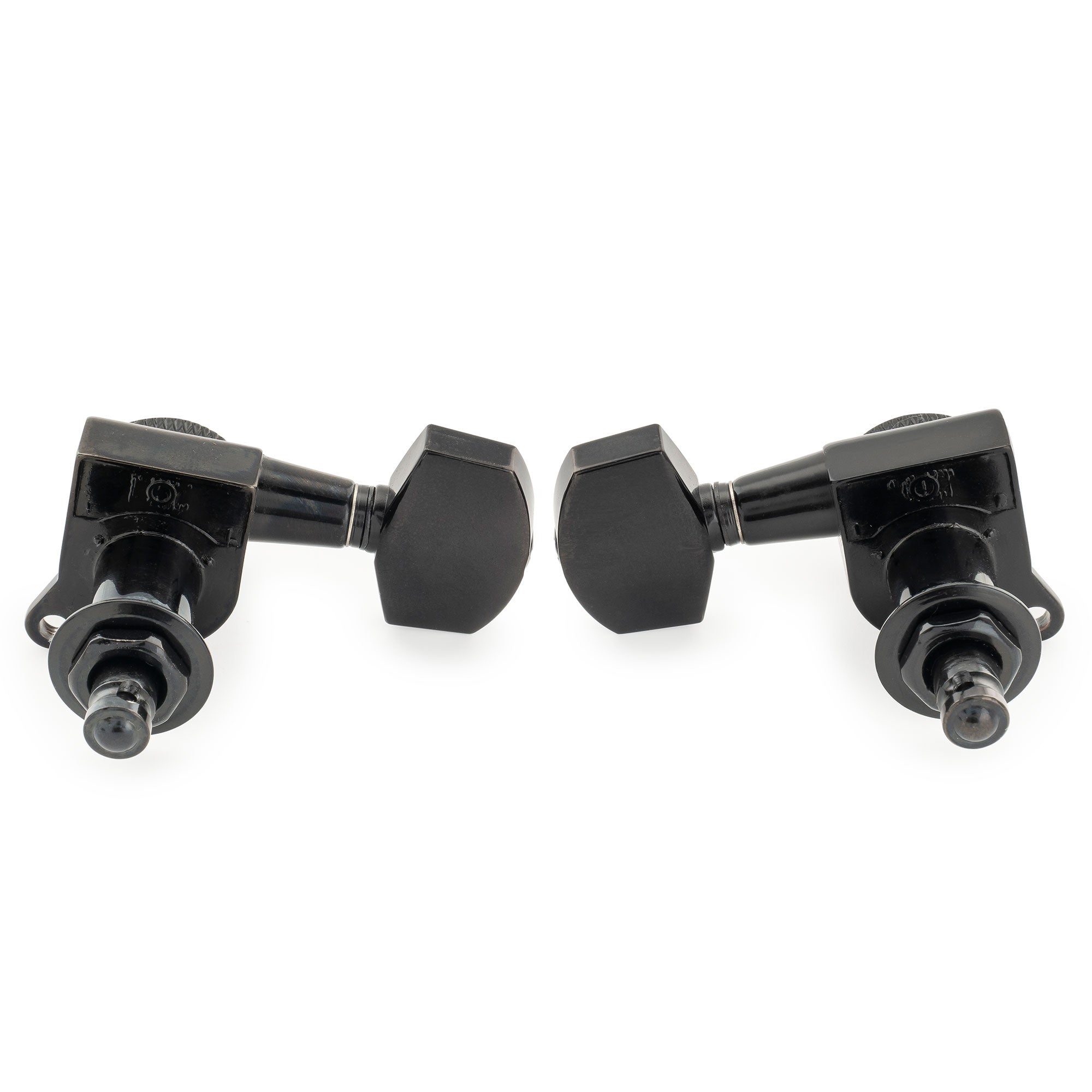 Musiclily Pro R18K 3R3L 18:1 Ratio Full Sealed Locking Machine Heads Tuners Tuning Pegs Keys with Big Hex Button 45 Degree Screw for Acoustic Electric Guitar Musiclily Pro