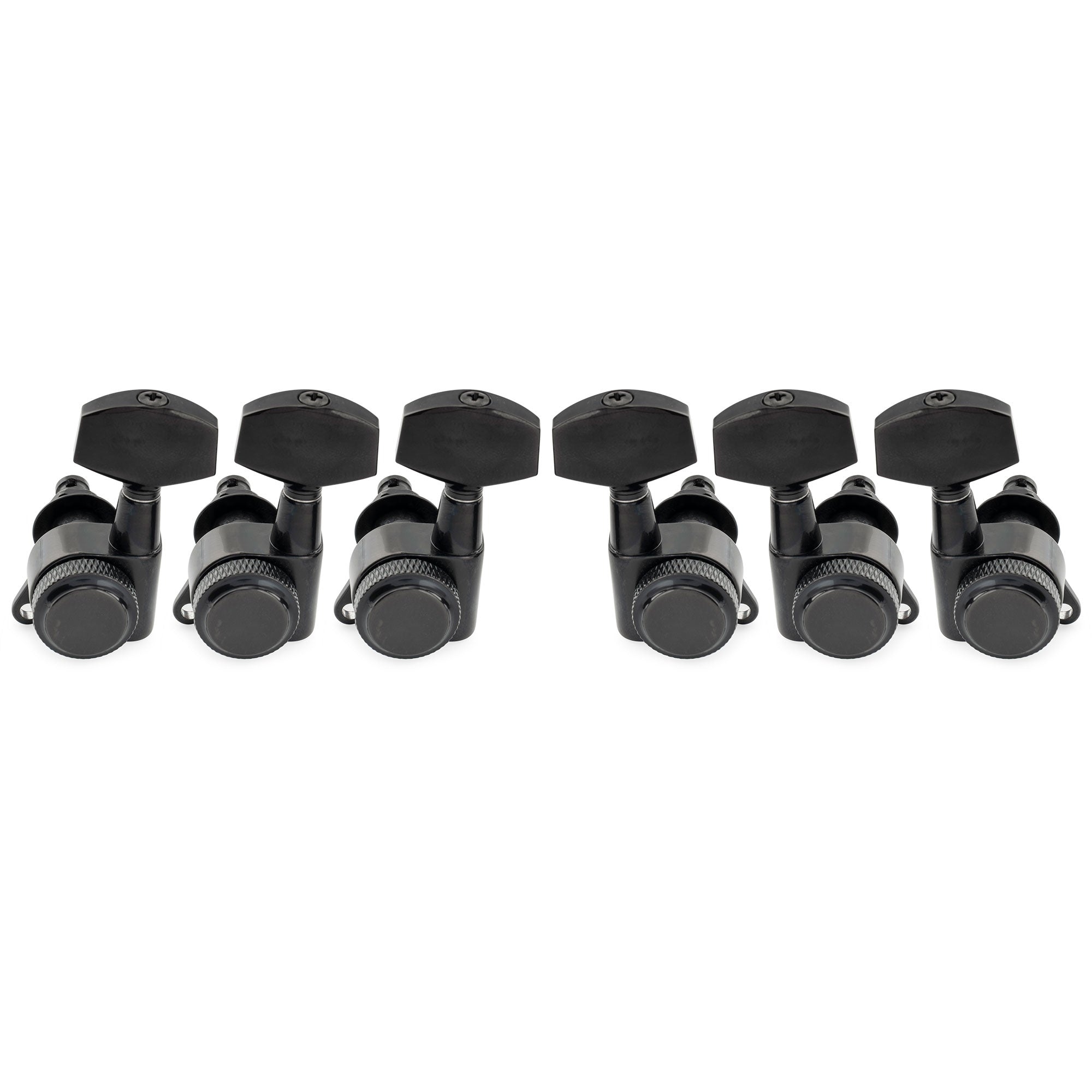 Musiclily Pro R18K 3R3L 18:1 Ratio Full Sealed Locking Machine Heads Tuners Tuning Pegs Keys with Big Hex Button 45 Degree Screw for Acoustic Electric Guitar Musiclily Pro