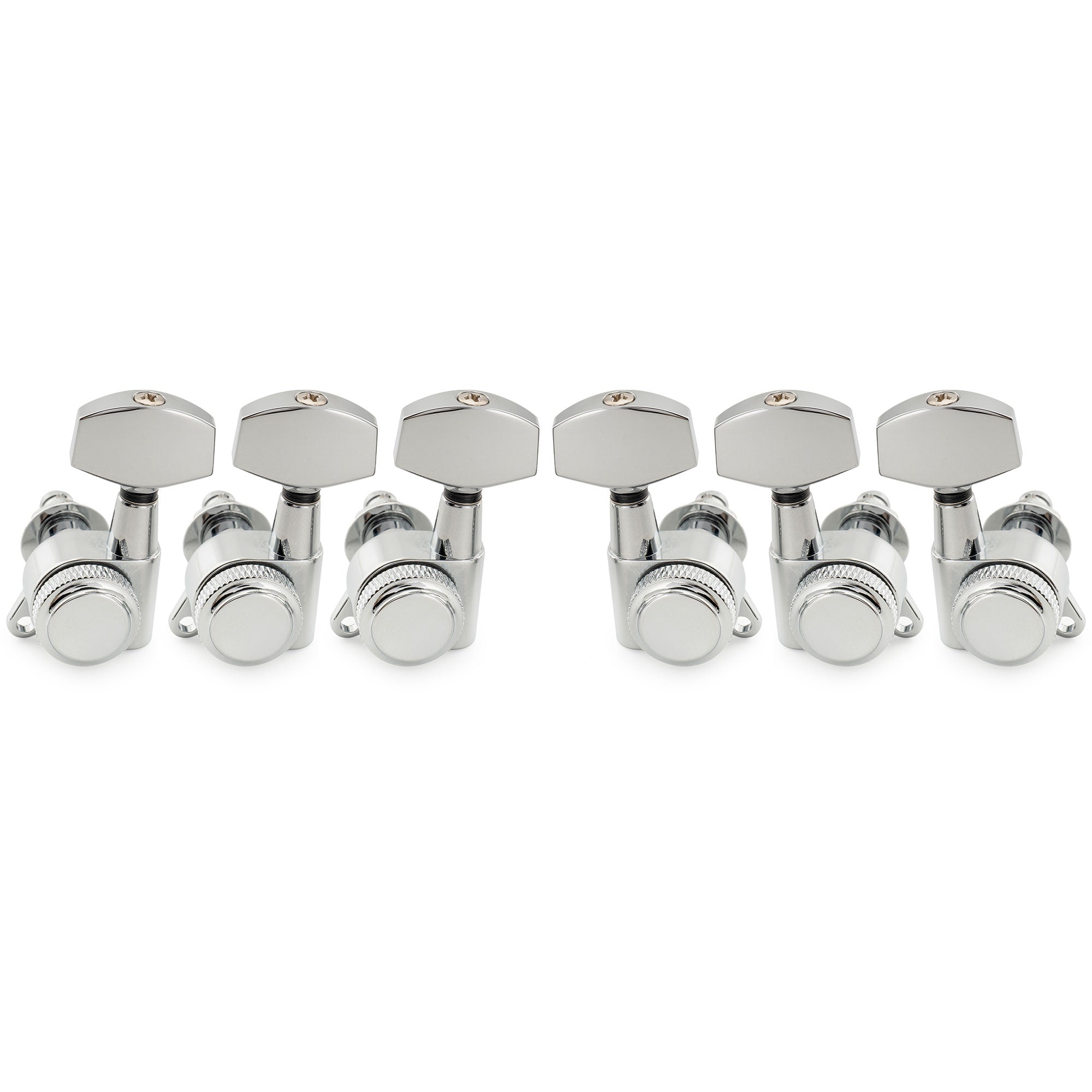 Musiclily Pro R18K 3R3L 18:1 Ratio Full Sealed Locking Machine Heads Tuners Tuning Pegs Keys with Big Hex Button 45 Degree Screw for Acoustic Electric Guitar Musiclily Pro