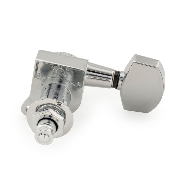 Musiclily Pro R18K Single 18:1 Ratio Full Sealed Locking Machine Head Treble Side Tuner Tuning Peg Key with Big Hex Button 45 Degree Screw for Acoustic Electric Guitar
