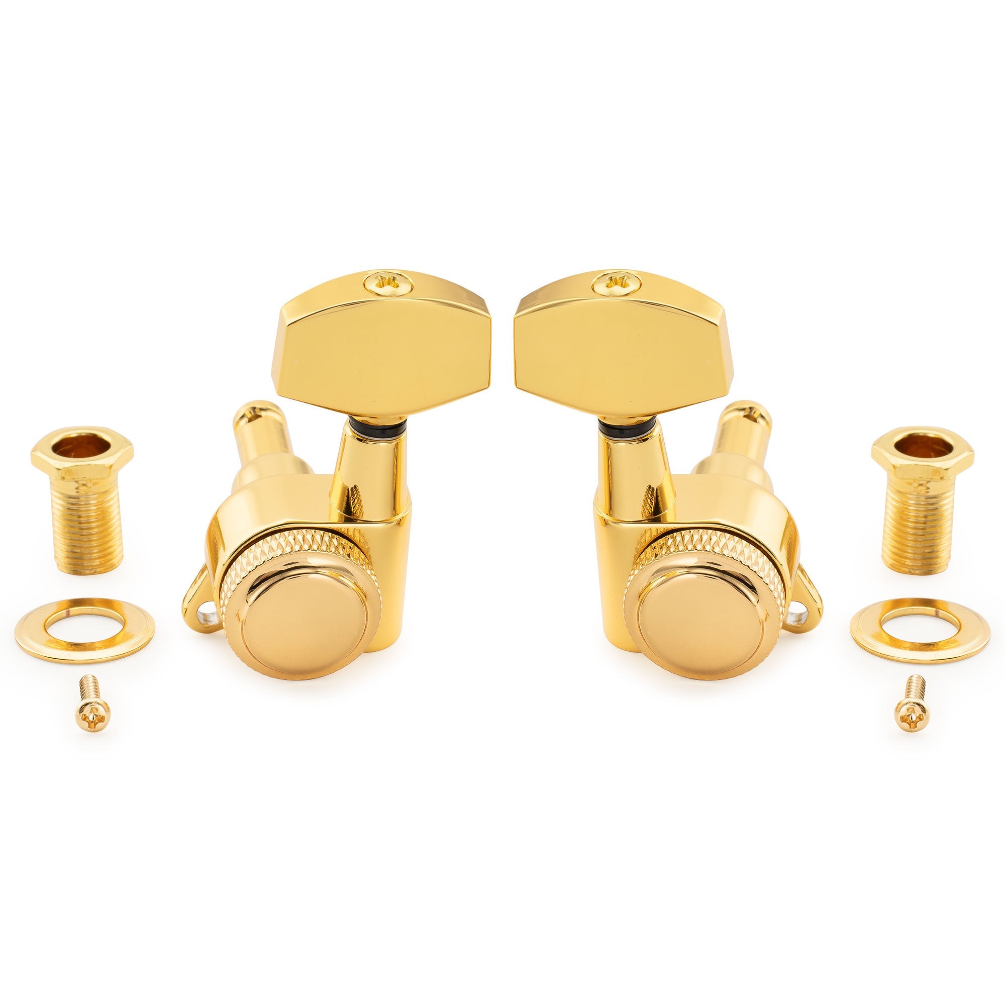 Musiclily Pro R18K-05 3R3L 18:1 соотношение, полностью герметичные блокирующие машинки, колки, тюнеры, ключи с большим шестигранным кнопкой, винт под 45°, для акустической и электрогитары