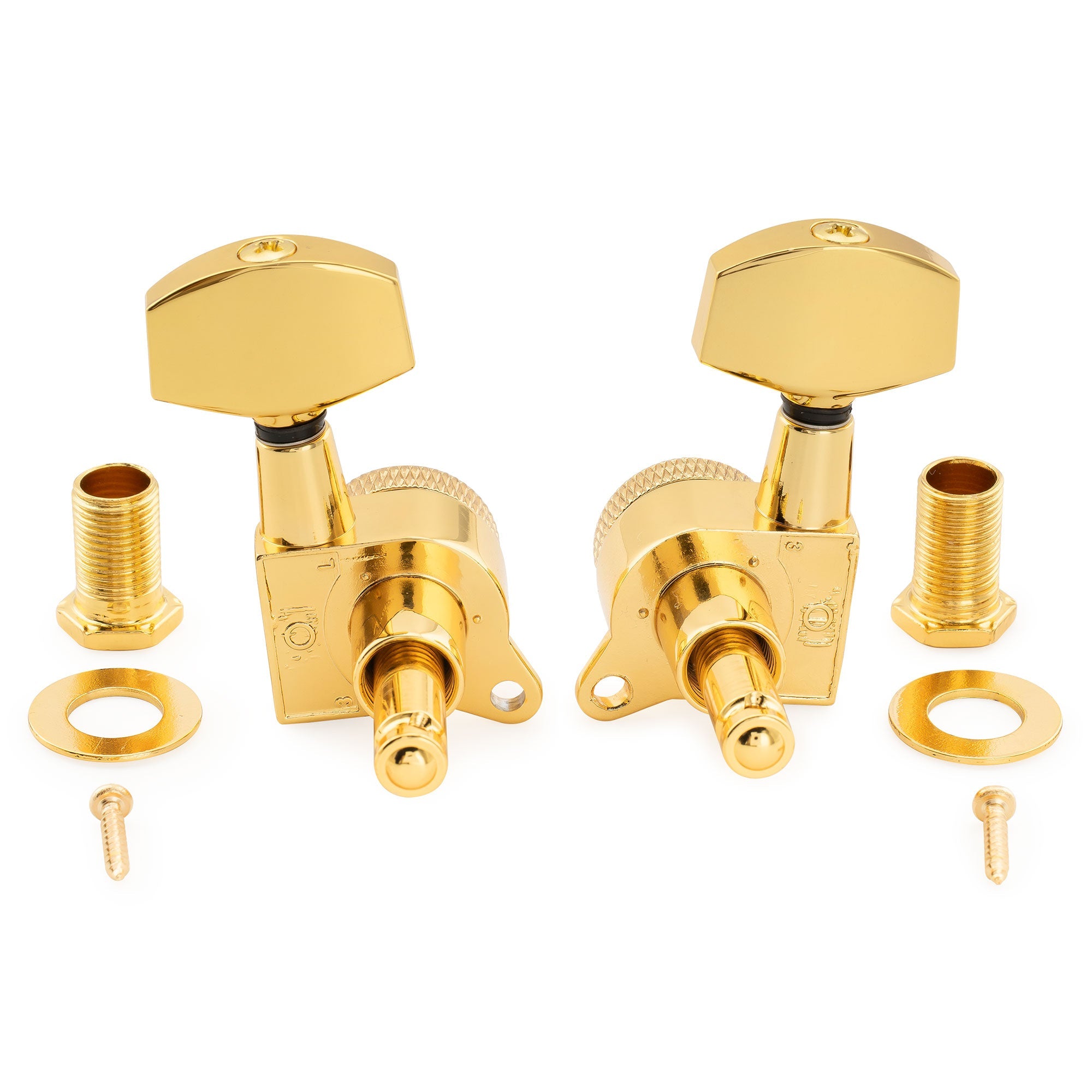 Musiclily Pro R18K-05 3R3L 18:1 соотношение, полностью герметичные блокирующие машинки, колки, тюнеры, ключи с большим шестигранным кнопкой, винт под 45°, для акустической и электрогитары