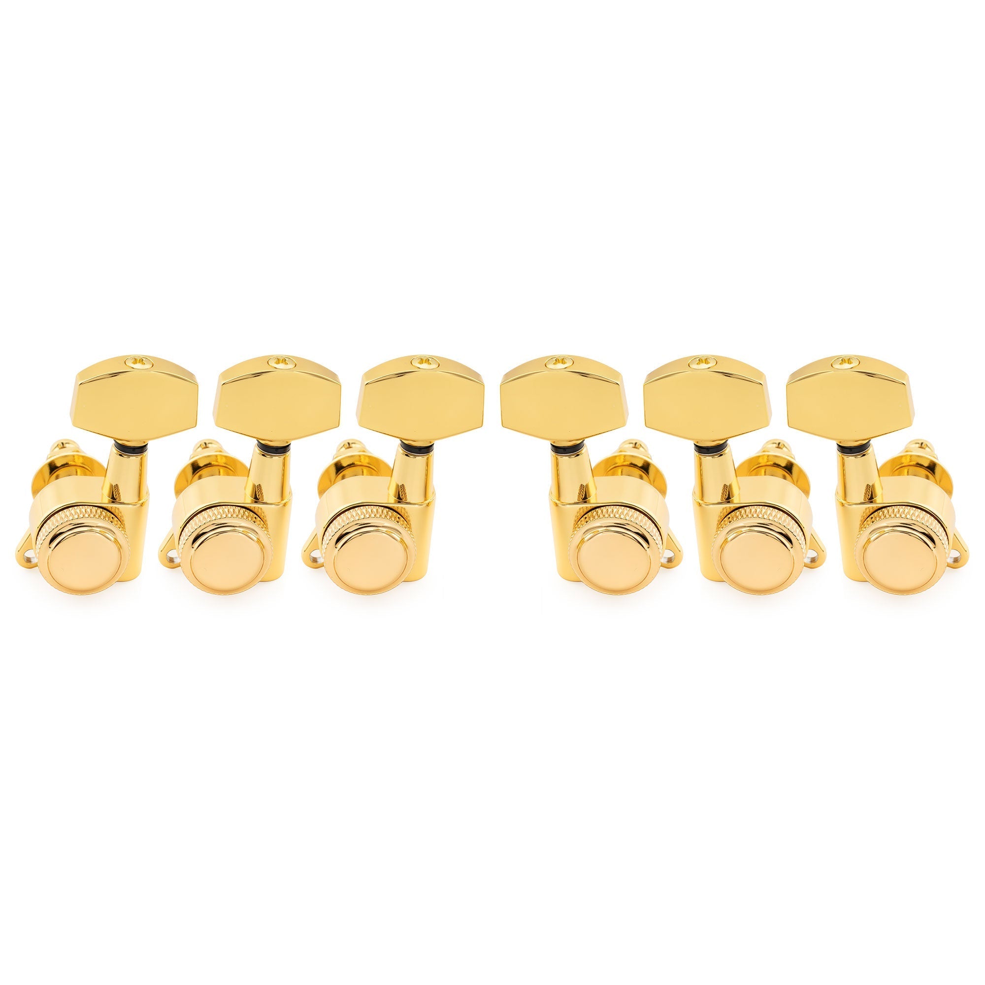 Musiclily Pro R18K 3R3L 18:1 Ratio Full Sealed Locking Machine Heads Tuners Tuning Pegs Keys with Big Hex Button 45 Degree Screw for Acoustic Electric Guitar Musiclily Pro