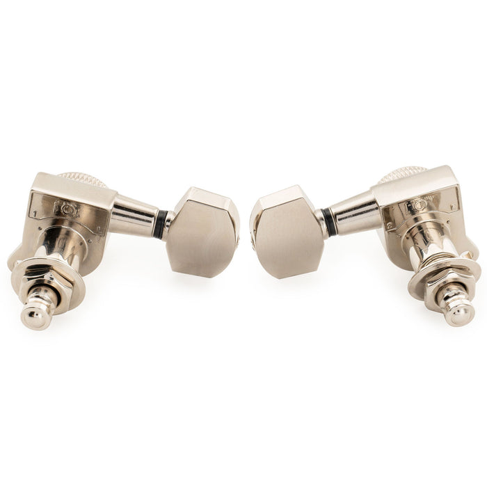 ミュージックリリー プロ R18K 3R3L 18:1 比率 完全密封 ロッキングマシンヘッド チューナー チューニングペグキー 大型六角ボタン 45度ネジ アコースティック/エレキギター用