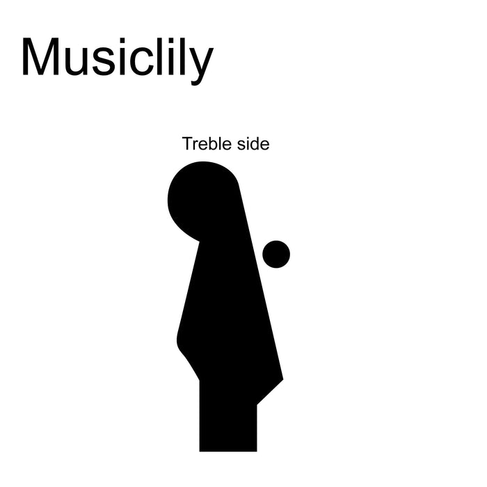 Musiclily Pro Single 18:1 Ratio 2-Pin Full Sealed Locking Machine Head Treble Side Tuner Tuning Peg Key with Hex Button for Fender Strat Tele Style Electric Guitar