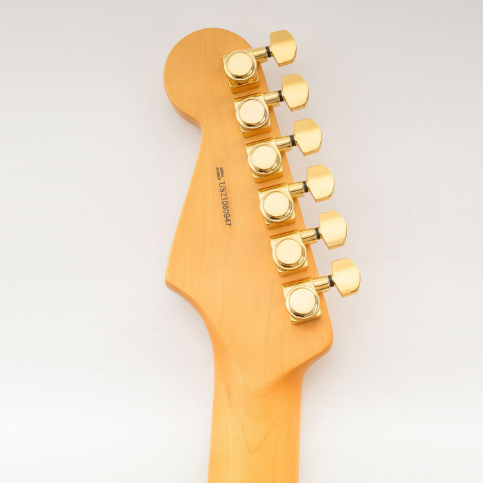Musiclily Pro R18K Single 18:1 Ratio 2-Pin Full Sealed Locking Machine Head Bass Side Tuner Tuning Peg Key with Hex Button for Fender Strat Tele Style Electric Guitar