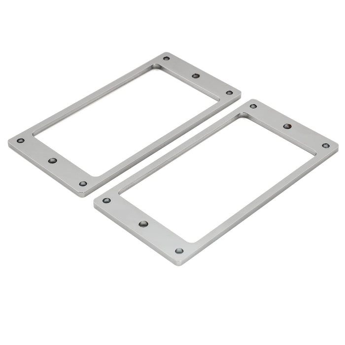 Musiclily Basic Steel Flat Bottom Humbucker Pickup Mounting Rings Set for PRS/Epi Style Electric Guitar, Chrome (Set of 2)