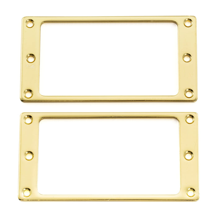 Musiclily Basic Steel Flat Bottom Humbucker Pickup Mounting Rings Set for PRS/Epi Style Electric Guitar, Chrome (Set of 2)