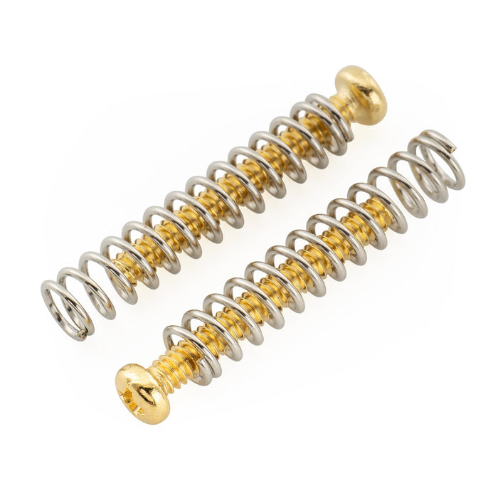 Musiclily Ultra UNC#3-48X0.78 Inch (2.5x20mm) Stainless Steel Humbucker Pickup Mounting Screws and Springs Set for Fender USA and MIM Electric Guitar (Set of 4)