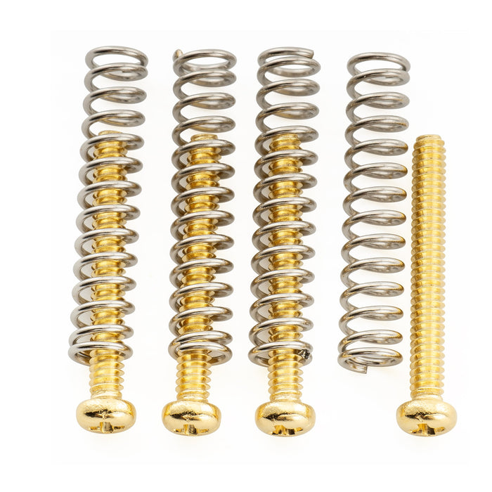 Musiclily Ultra UNC#3-48X0.78 Inch (2.5x20mm) Stainless Steel Humbucker Pickup Mounting Screws and Springs Set for Fender USA and MIM Electric Guitar (Set of 4)