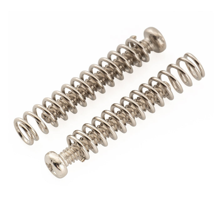 Musiclily Ultra UNC#3-48X0.78 Inch (2.5x20mm) Stainless Steel Humbucker Pickup Mounting Screws and Springs Set for Fender USA and MIM Electric Guitar (Set of 4)